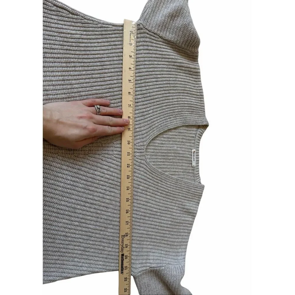 Marine Layer‎ Sweater Elisa V neck Cream Oatmeal Large